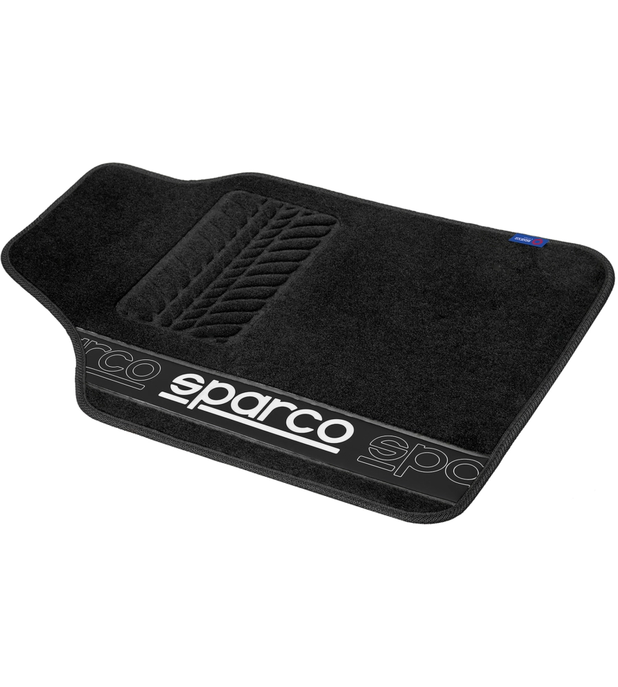 SET 4 TAPPETINI NERI PER AUTO SPARCO IN MOQUETTE